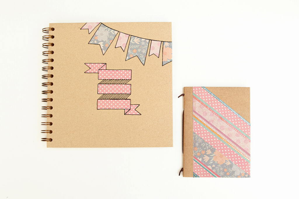 Cuadernos decorados con washi tape